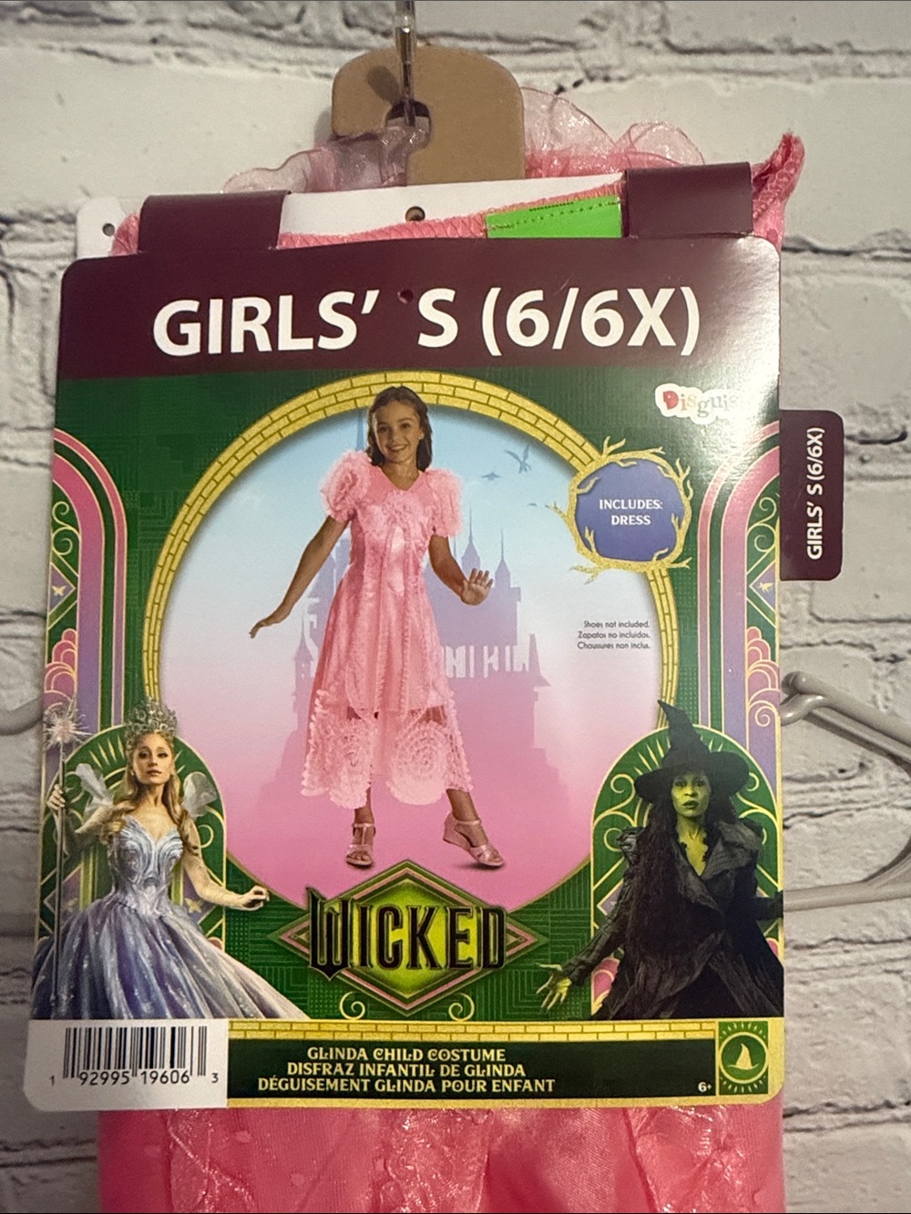 Disguise Glinda the good witch small Girls' Dress Costume wicked new Halloween
